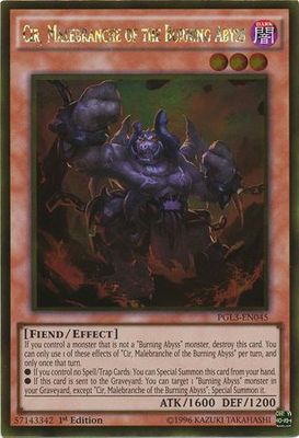 SH Cir, Malebranche of the Burning Abyss - PGL3-EN045 - Gold Rare 1st Edition Premium Gold: Infinite Gold Singles