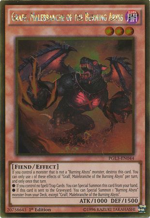Graff, Malebranche of the Burning Abyss - PGL3-EN044 - Gold Rare 1st Edition Premium Gold: Infinite Gold Singles