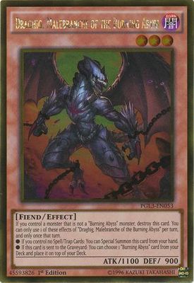 SH Draghig, Malebranche of the Burning Abyss - PGL3-EN053 - Gold Rare 1st Edition Premium Gold: Infinite Gold Singles