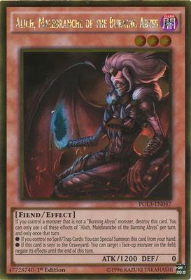 SH Alich, Malebranche of the Burning Abyss - PGL3-EN047 - Gold Rare 1st Edition Premium Gold: Infinite Gold Singles