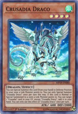 Crusadia Draco - MP19-EN080 - Super Rare 1st Edition Yu-Gi-Oh! 2019 Mega-Tins: Gold Sarcophagus Tin Mega Pack Singles (espanol)