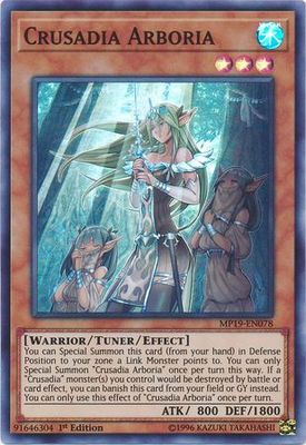 Crusadia Arboria - MP19-EN078 - Super Rare 1st Edition Yu-Gi-Oh! 2019 Mega-Tins: Gold Sarcophagus Tin Mega Pack Singles (espanol)