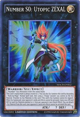 SH Number S0: Utopic ZEXAL - MACR-ENSE2 - Super Rare Limited Edition Maximum Crisis 1st Edition Singles