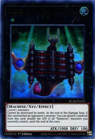 Number 1: Numeron Gate Ekam - BLAR-EN022 - Ultra Rare 1st Edition Battles of Legend: Armageddon 1st Edition Singles