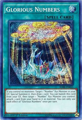 SH Glorious Numbers - BLRR-EN035 - Secret Rare 1st Edition Battles of Legend: Relentless Revenge Singles