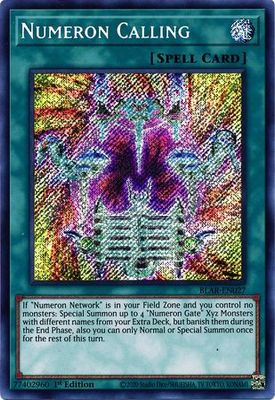 SH Numeron Calling - BLAR-EN027 - Secret Rare 1st Edition Battles of Legend: Armageddon 1st Edition Singles