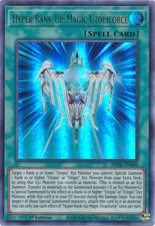 Hyper Rank-Up-Magic Utopiforce - BROL-EN060 - Ultra Rare 1st Edition Brothers of Legend 1st Edition Singles