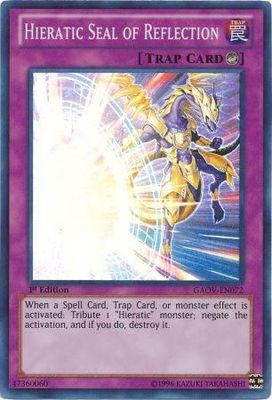 Hieratic Seal of Reflection - GAOV-EN072 - Super Rare 1st Edition Galactic Overlord 1st Edition Singles