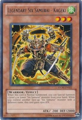 Legendary Six Samurai - Kageki - STOR-EN022 - Rare Unlimited Storm of Ragnarok Unlimited Singles