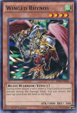 Winged Rhynos - BP03-EN030 - Rare 1st Edition Battle Pack 3: Monster League 1st Edition Singles