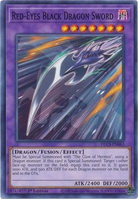 Red-Eyes Black Dragon Sword - DLCS-EN063 - Common 1st Edition Dragons of Legend The Complete Series 1st Edition Singles