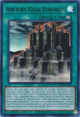 Ancient Gear Fortress - RA03-EN062 - Ultra Rare 1st Edition Quarter Century Bonanza 1st Edition Singles
