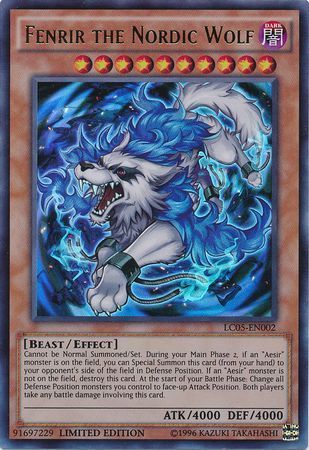 Fenrir the Nordic Wolf - LC05-EN002 - Ultra Rare Limited Edition Legendary Collection 5D&#39;s LC5D Singles
