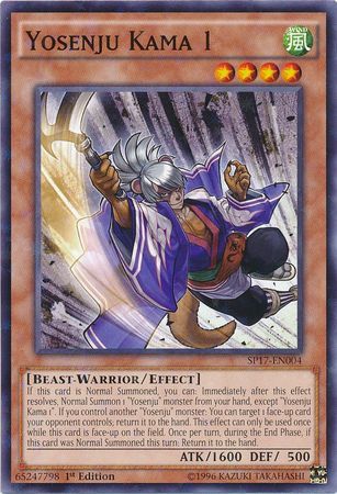 Yosenju Kama 1 - SP17-EN004 - Starfoil Rare 1st Edition Star Pack Battle Royal Singles