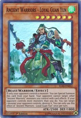 Ancient Warriors - Loyal Guan Yun - IGAS-EN012 - Super Rare 1st Edition Ignition Assault 1st Edition Singles