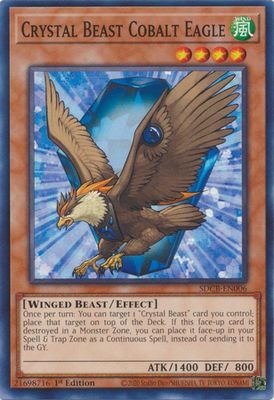 Crystal Beast Cobalt Eagle - SDCB-EN006 - Common 1st Edition Legend of the Crystal Beasts 1st Edition Singles (espanol)