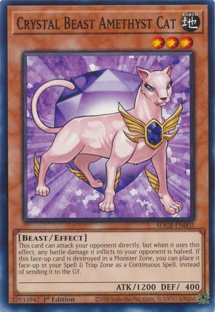 Crystal Beast Amethyst Cat - SDCB-EN002 - Common 1st Edition Legend of the Crystal Beasts 1st Edition Singles