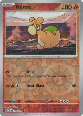 Numel - 011/091 - Common Reverse Holo Scarlet &amp; Violet: Paldean Fates Reverse Holo Singles