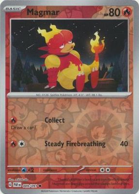 Magmar - 009/091 - Common Reverse Holo Scarlet &amp; Violet: Paldean Fates Reverse Holo Singles