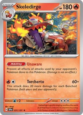 Skeledirge - 031/191 - Holo Rare Scarlet &amp; Violet: Surging Sparks Singles (Español)
