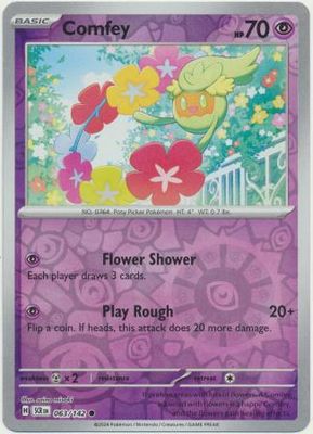Comfey - 063/142 - Common Reverse Holo Scarlet &amp; Violet: Stellar Crown Reverse Singles (Español)