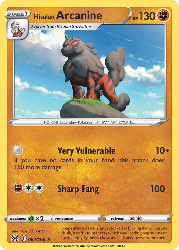Hisuian Arcanine - 084/196 - Deck Exclusives (PR) Deck Exclusives