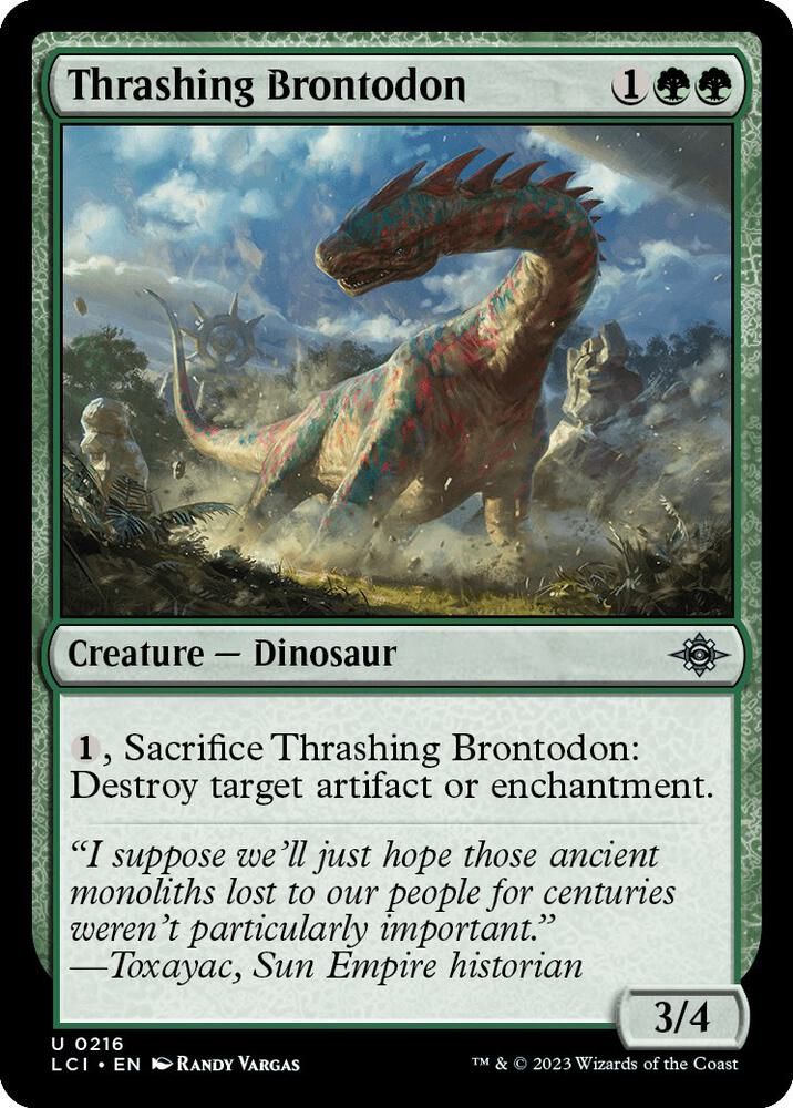 Thrashing Brontodon - The Lost Caverns of Ixalan (LCI) The Lost Caverns of Ixalan