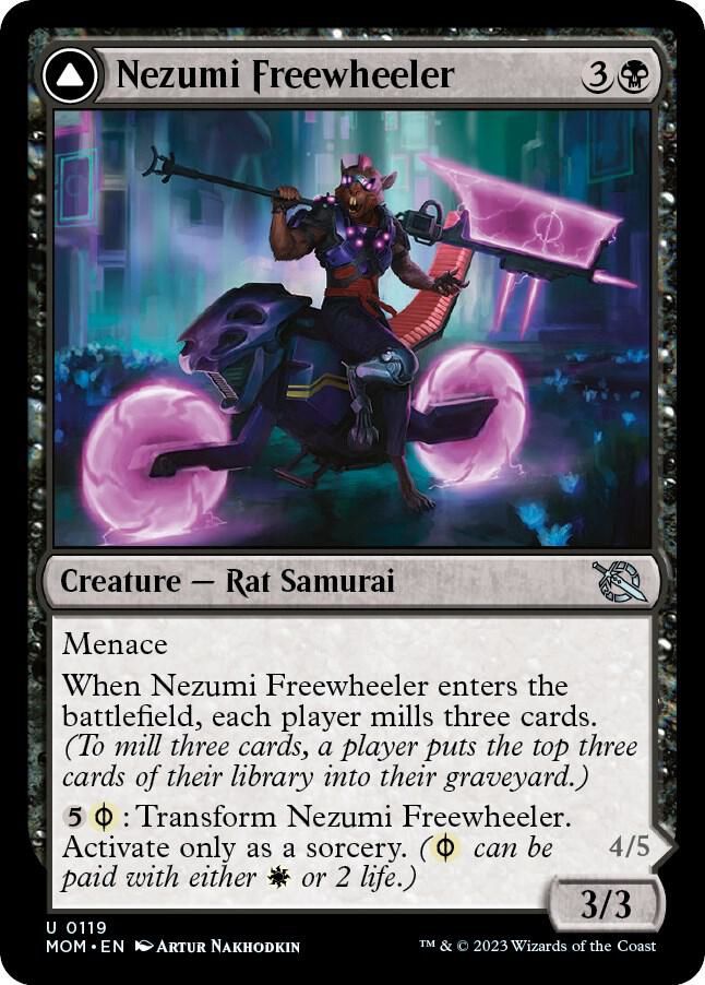 Nezumi Freewheeler // Hideous Fleshwheeler 0119 - March of the Machine (MOM) (Español)