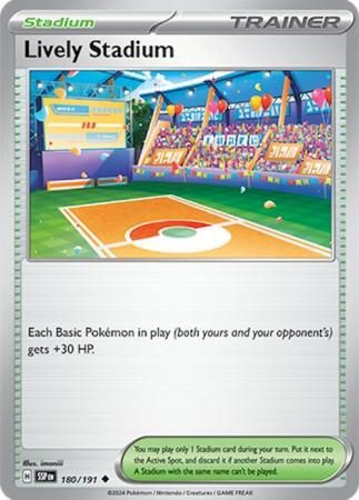 Lively Stadium - 180/191 - Uncommon Scarlet &amp; Violet: Surging Sparks Singles (Español)