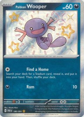 SH Paldean Wooper - 180/091 - Shiny Rare Scarlet &amp; Violet: Paldean Fates Singles