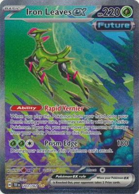 SH Iron Leaves ex - 203/162 - Special Illustration Rare Scarlet &amp; Violet: Temporal Forces Singles
