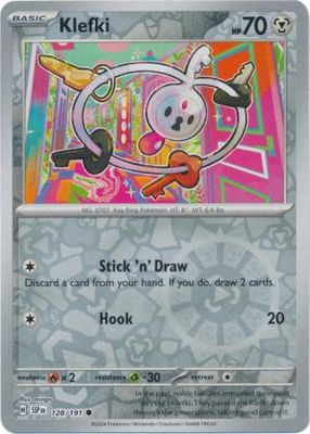 Klefki - 128/191 - Common Reverse Holo Scarlet &amp; Violet: Surging Sparks Reverse Singles