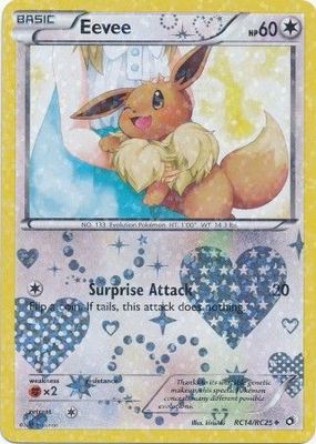 Eevee - RC14/RC25 - Uncommon Black &amp; White 11: Legendary Treasures Singles