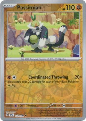 Passimian - 111/191 - Uncommon Reverse Holo Scarlet &amp; Violet: Surging Sparks Reverse Singles (Español)