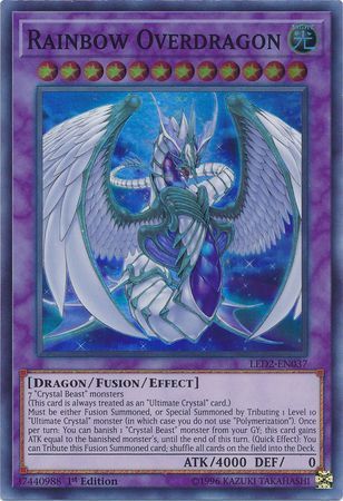 Rainbow Overdragon - LED2-EN037 - Super Rare 1st Edition Legendary Duelists: Ancient Millennium Singles