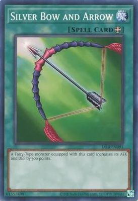Silver Bow and Arrow - LOB-EN091 - Common Unlimited (25th Reprint) Legend of Blue Eyes White Dragon 25th Anniversary (espanol)