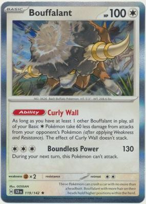 Bouffalant - 119/142 - Holo Rare Scarlet &amp; Violet: Stellar Crown Singles