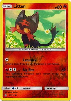 Litten - 27/214 - Common Reverse Holo Sun &amp; Moon: Unbroken Bonds Reverse Holo Singles (Español)