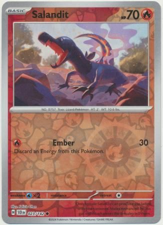 Salandit - 023/142 - Common Reverse Holo Scarlet &amp; Violet: Stellar Crown Reverse Singles