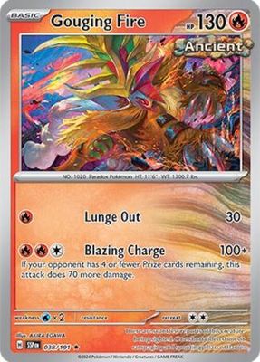 Gouging Fire - 038/191 - Holo Rare Scarlet &amp; Violet: Surging Sparks Singles