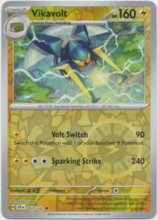 Vikavolt - 053/142 - Uncommon Reverse Holo Scarlet &amp; Violet: Stellar Crown Reverse Singles