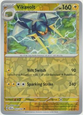 Vikavolt - 053/142 - Uncommon Reverse Holo Scarlet &amp; Violet: Stellar Crown Reverse Singles