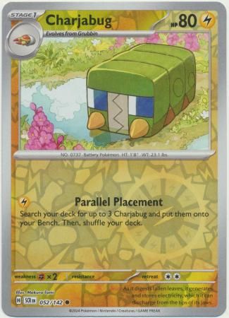 Charjabug - 052/142 - Common Reverse Holo Scarlet &amp; Violet: Stellar Crown Reverse Singles