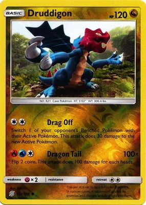 Druddigon - 157/236 - Common Reverse Holo Sun &amp; Moon: Unified Minds Reverse Holo Singles