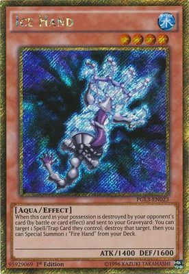GA Ice Hand - PGL3-EN023 - Gold Secret Rare 1st Edition Premium Gold: Infinite Gold Singles