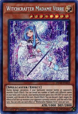 SH Witchcrafter Madame Verre - INCH-EN019 - Secret Rare 1st Edition The Infinity Chasers Singles