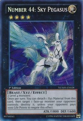 SH Number 44: Sky Pegasus - NUMH-EN028 - Secret Rare 1st Edition Number Hunters 1st Edition Singles