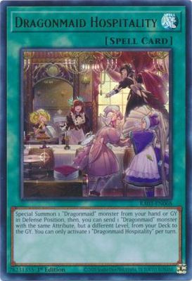 Dragonmaid Hospitality - RA03-EN068 - Ultra Rare 1st Edition Quarter Century Bonanza 1st Edition Singles