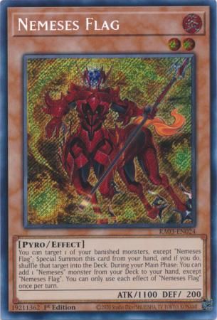 Nemeses Flag - RA03-EN024 - Secret Rare 1st Edition Quarter Century Bonanza 1st Edition Singles
