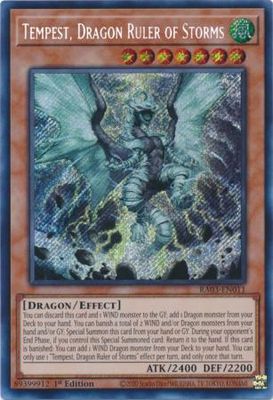Tempest, Dragon Ruler of Storms - RA03-EN011 - Secret Rare 1st Edition Quarter Century Bonanza 1st Edition Singles